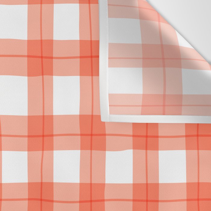 Red geometric plaid gingham pattern Wall Tapestry Gallery Image 3