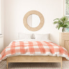 Red geometric plaid gingham pattern Duvet Cover Gallery Image 3