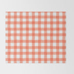 Red geometric plaid gingham pattern Throw Blanket Gallery Image 2
