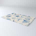 Ginko leaves blue Rug Gallery Image 3