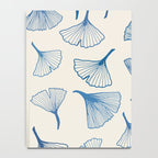 Ginko leaves blue Notebook Gallery Image 4