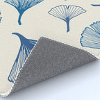 Ginko leaves blue Rug Gallery Image 4