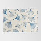 Ginko leaves blue Rug Gallery Image 2