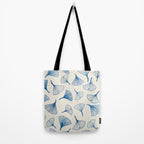 Ginko leaves blue Tote Bag Gallery Image 2