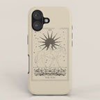The Sun Card, Sun girl and horse print, Major Arcana, Divination, Magic girl iPhone Case Gallery Image 1