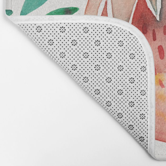 Woodland Fox - Green Leaves Bath Mat Gallery Image 2