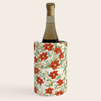 Elegant Red Poppy Floral Vintage Pattern Wine Chiller Gallery Image 2