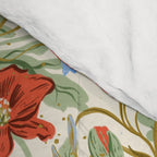 Elegant Red Poppy Floral Vintage Pattern Comforter Gallery Image 4