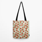 Elegant Red Poppy Floral Vintage Pattern Tote Bag Gallery Image 2