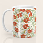 Elegant Red Poppy Floral Vintage Pattern Coffee Mug Gallery Image 3