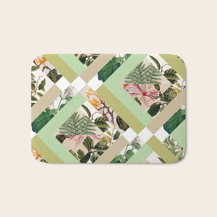 Cubed Vintage Botanicals Bath Mat Gallery Image 1