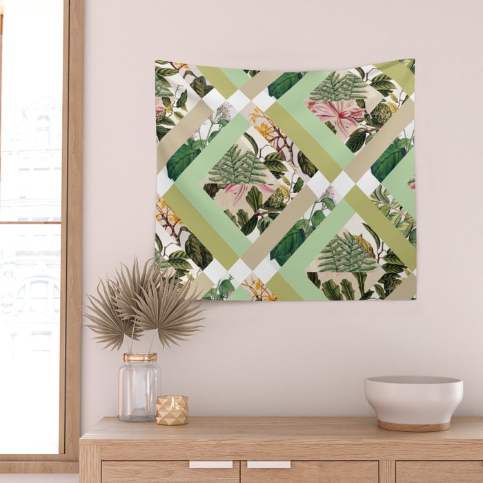 Cubed Vintage Botanicals Wall Tapestry Gallery Image 2