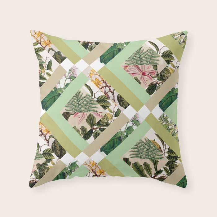 Cubed Vintage Botanicals Throw Pillow Gallery Image 6