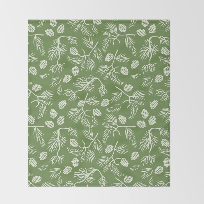 Pine Branches Throw Blanket Gallery Image 2