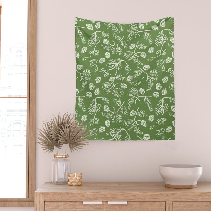 Pine Branches Wall Tapestry Gallery Image 2