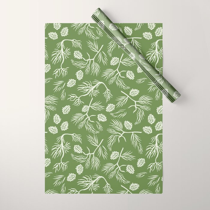Pine Branches Wrapping Paper Gallery Image 1
