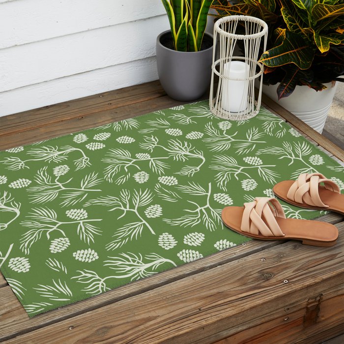 Pine Branches Outdoor Rug Gallery Image 2