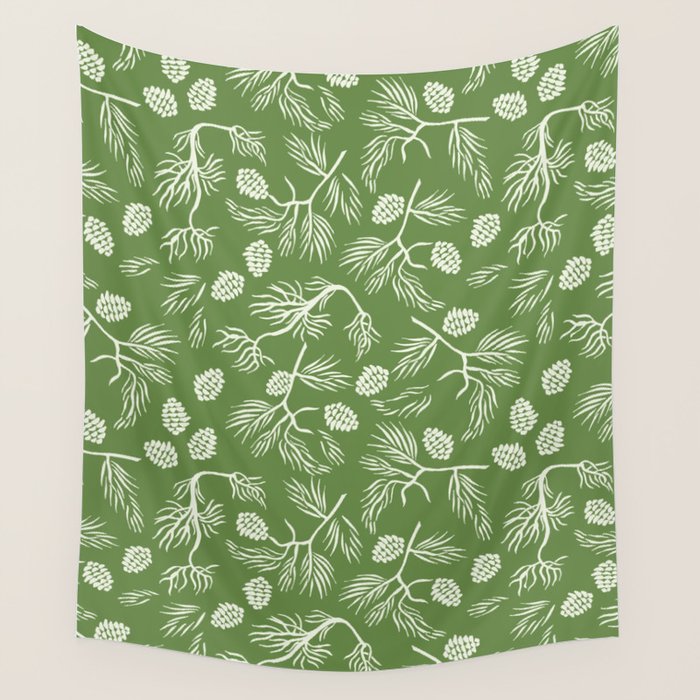 Pine Branches Wall Tapestry Gallery Image 1