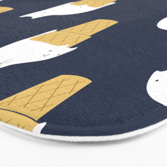 Meowlting Pattern Bath Mat Gallery Image 3