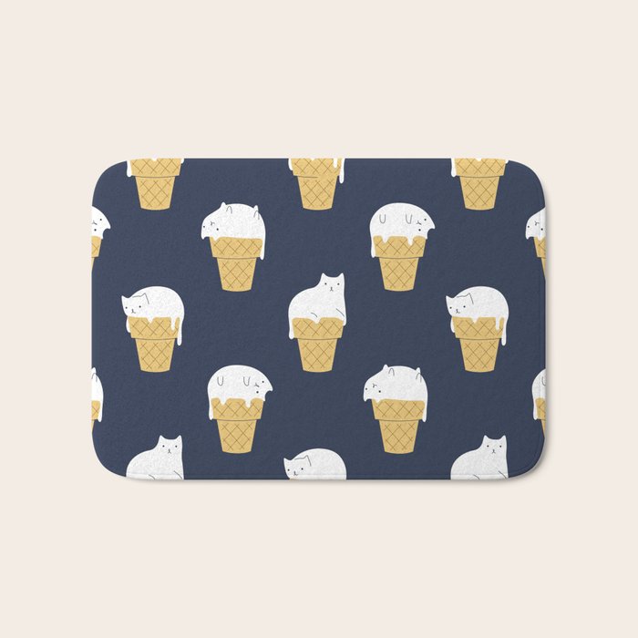 Meowlting Pattern Bath Mat Gallery Image 1