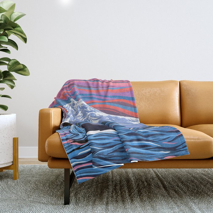Orca Momma and calf - Ballet Slipper Throw Blanket Gallery Image 1