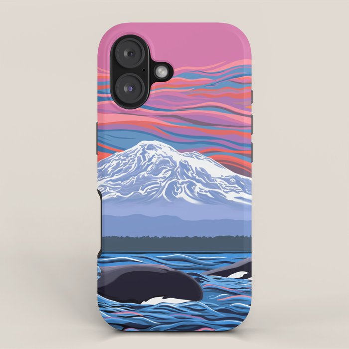 Orca Momma and calf - Ballet Slipper iPhone Case Gallery Image 1