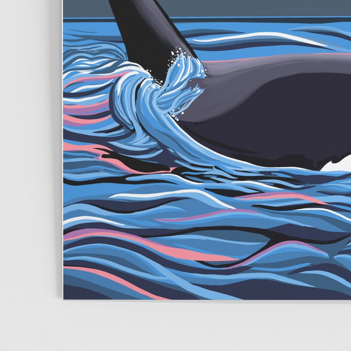 Orca Momma and calf - Ballet Slipper Poster Gallery Image 3