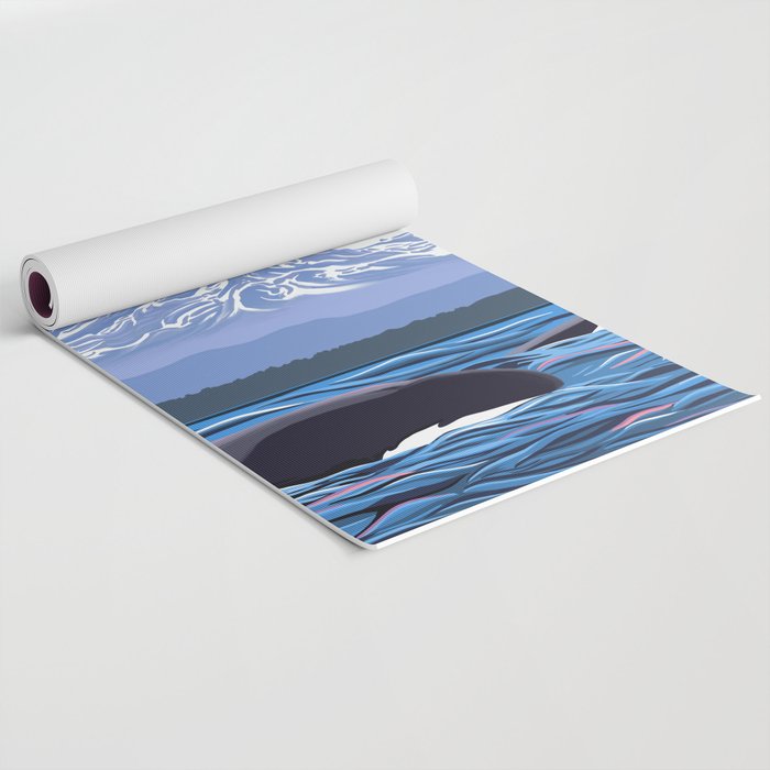 Orca Momma and calf - Ballet Slipper Yoga Mat Gallery Image 2