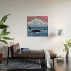 Orca Momma and calf - Ballet Slipper Wood Wall Art Gallery Image 2