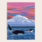 Orca Momma and calf - Ballet Slipper Poster Gallery Image 4