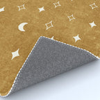 moon and stars - mustard Rug Gallery Image 4