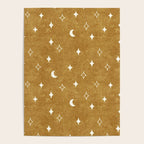 moon and stars - mustard Poster Gallery Image 4