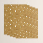 moon and stars - mustard Wrapping Paper Gallery Image 3