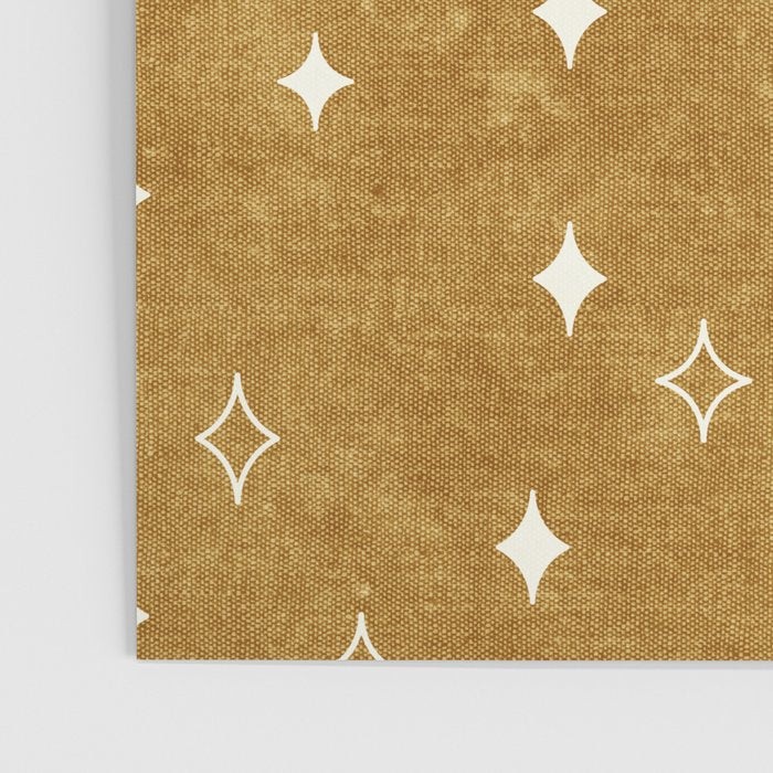 moon and stars - mustard Poster Gallery Image 3