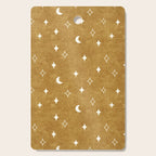 moon and stars - mustard Cutting Board Gallery Image 1