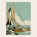 Vintage Japanese Sailboat Poster Gallery Image 4