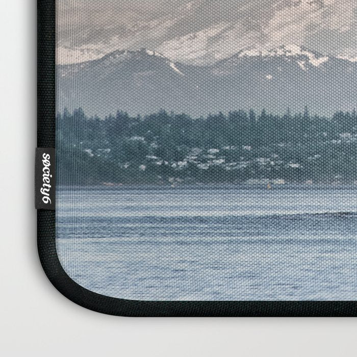Seattle Bainbridge Island Ferry with Mount Rainier Laptop Sleeve Gallery Image 3