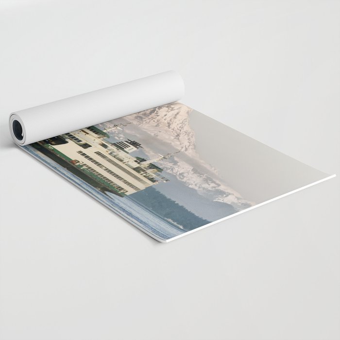 Seattle Bainbridge Island Ferry with Mount Rainier Yoga Mat Gallery Image 2