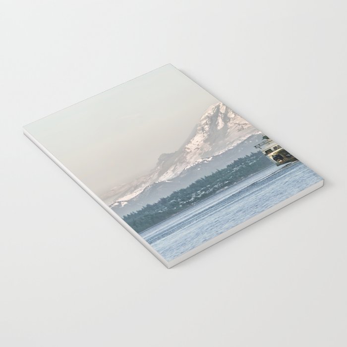 Seattle Bainbridge Island Ferry with Mount Rainier Notebook Gallery Image 3