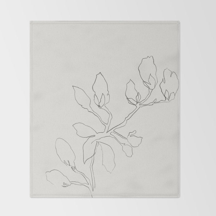 Floral Study No. 3 Throw Blanket Gallery Image 2