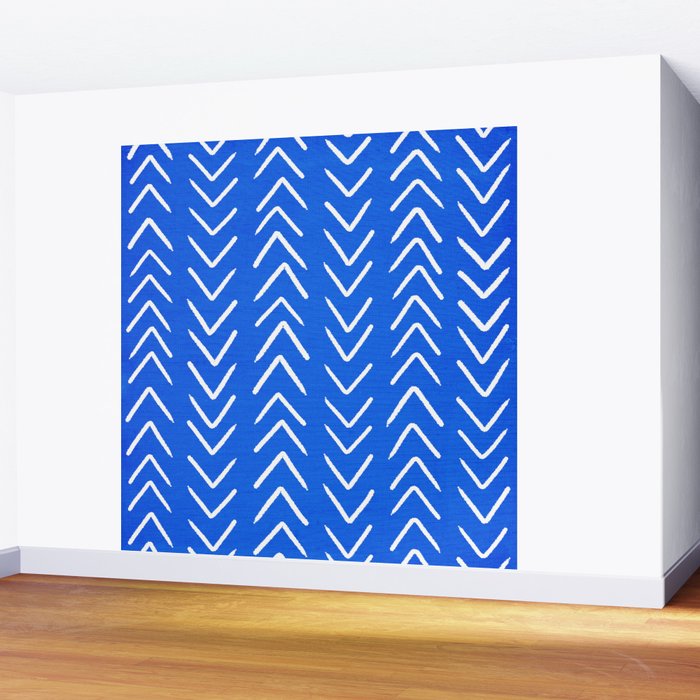 Mudcloth 01: Navy Blue Edition Wall Mural Gallery Image 2