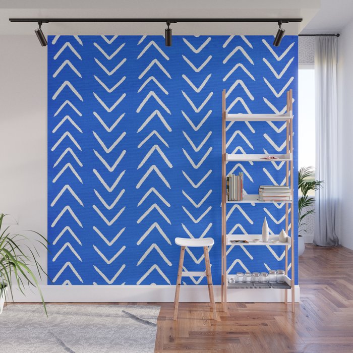 Mudcloth 01: Navy Blue Edition Wall Mural Gallery Image 1