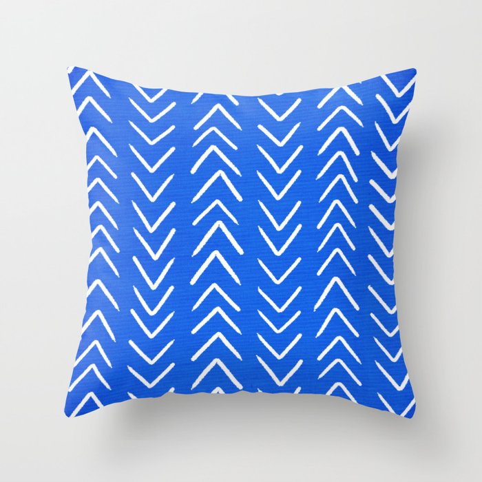 Mudcloth 01: Navy Blue Edition Throw Pillow Gallery Image 6