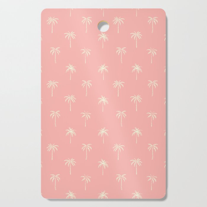 Pink summer palm tree doodle art pattern Cutting Board Gallery Image 1
