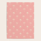 Pink summer palm tree doodle art pattern Poster Gallery Image 4