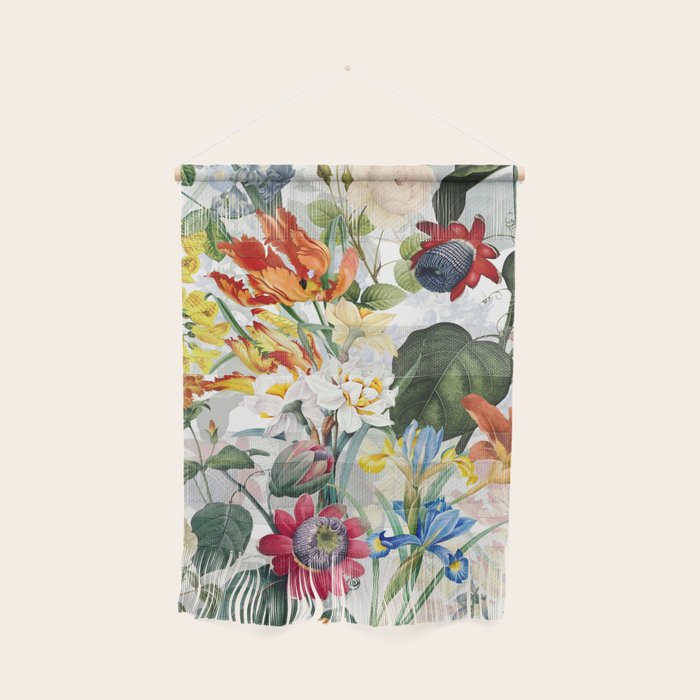 Vintage & Shabby Chic - Tropical Botanical Flower Garden  Wall Hanging