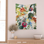 Vintage & Shabby Chic - Tropical Botanical Flower Garden  Wall Tapestry Gallery Image 2