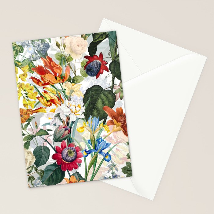 Vintage & Shabby Chic - Tropical Botanical Flower Garden  Stationery Card Gallery Image 2