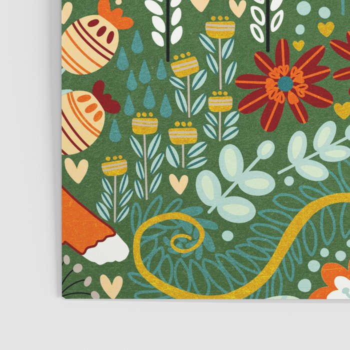 Textured Woodland Pattern - Forest Green Poster Gallery Image 3