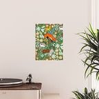 Textured Woodland Pattern - Forest Green Poster Gallery Image 2